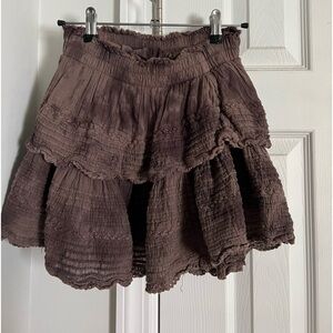 Aerie never worn brown pleated skirt